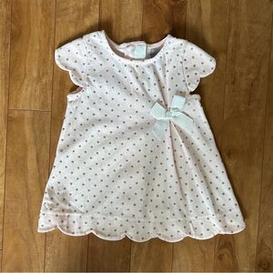 Tahari Pink and Gold Polka Dot dress